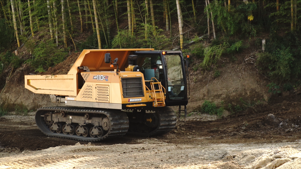 morooka transporter gusjeničar rad na gradilištu