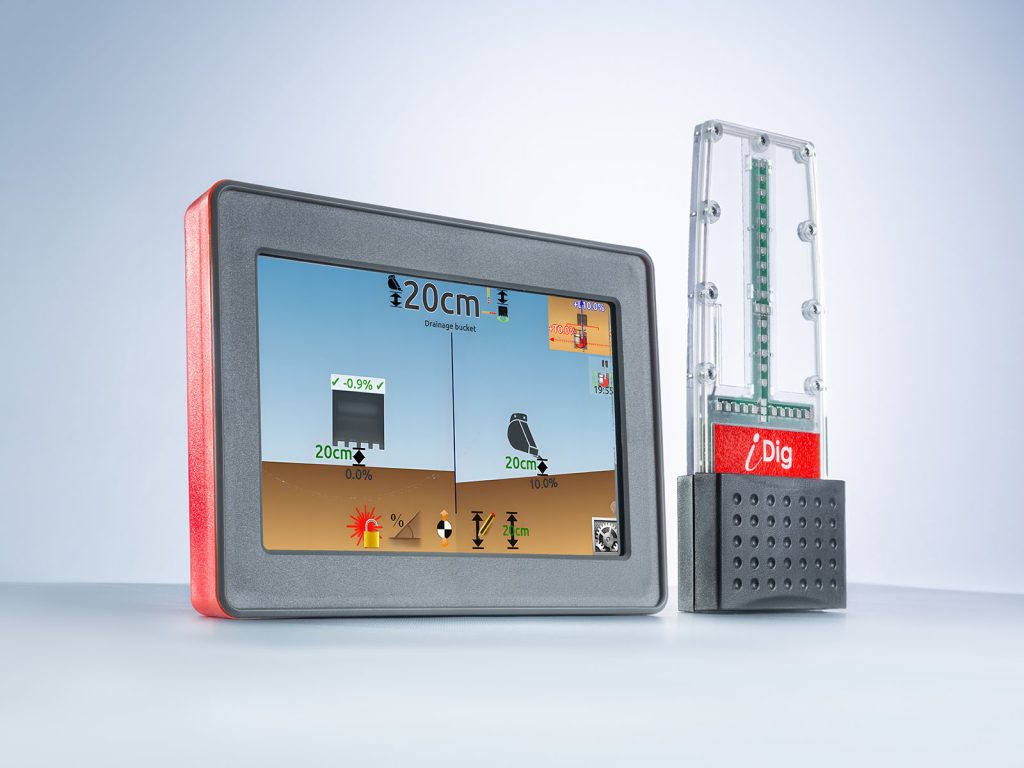 iDig Touch 2D sustav za kontrolu dubine i nagiba bagera.